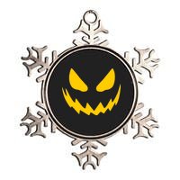 Evil Pumpkin Face Metallic Star Ornament