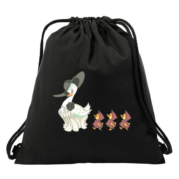Evil Village Lady Dimitrescu Resident Ducks Drawstring Bag
