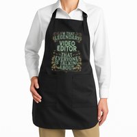 Editing Videographer Legendary Video Editor Full-Length Apron With Pockets