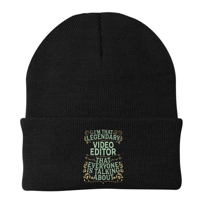 Editing Videographer Legendary Video Editor Knit Cap Winter Beanie
