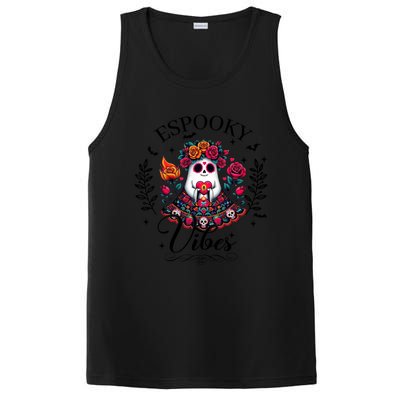 Espooky Vibes Mexican Ghost Spooky Conchas Flowers Halloween Meaningful Gift PosiCharge Competitor Tank