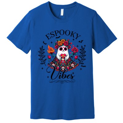 Espooky Vibes Mexican Ghost Spooky Conchas Flowers Halloween Meaningful Gift Premium T-Shirt