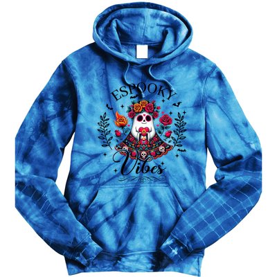 Espooky Vibes Mexican Ghost Spooky Conchas Flowers Halloween Meaningful Gift Tie Dye Hoodie