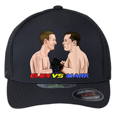 Elon Vs Mark Flexfit Unipanel Trucker Cap