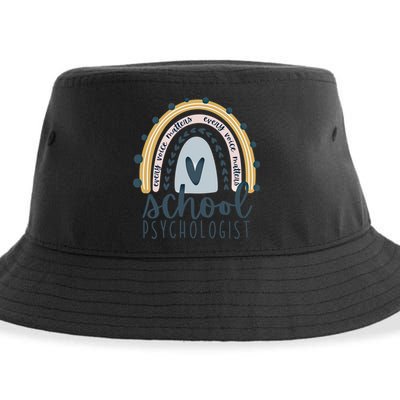 Every Voice Matters Rainbow Psych School Psychologist Funny Gift Sustainable Bucket Hat