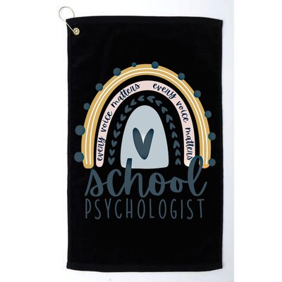 Every Voice Matters Rainbow Psych School Psychologist Funny Gift Golf Towel
