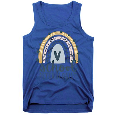 Every Voice Matters Rainbow Psych School Psychologist Funny Gift Tank Top