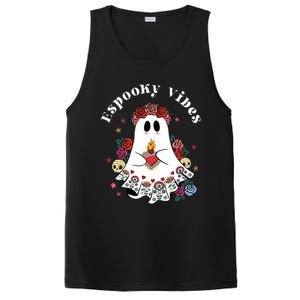 Espooky Vibes Maestra Halloween Spanish Mexican Teacher PosiCharge Competitor Tank