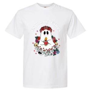 Espooky Vibes Maestra Halloween Spanish Mexican Teacher Garment-Dyed Heavyweight T-Shirt