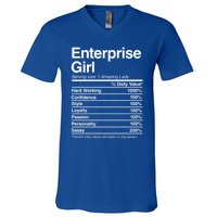 Enterprise Vintage Nutrition Facts Home Roots Info Gift V-Neck T-Shirt