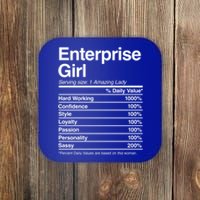 Enterprise Vintage Nutrition Facts Home Roots Info Gift Coaster