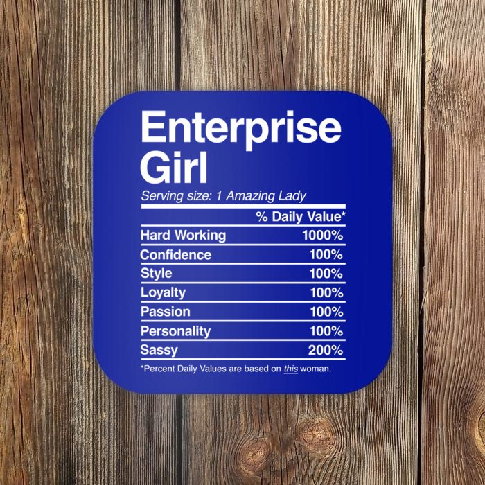 Enterprise Vintage Nutrition Facts Home Roots Info Gift Coaster