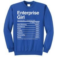 Enterprise Vintage Nutrition Facts Home Roots Info Gift Tall Sweatshirt