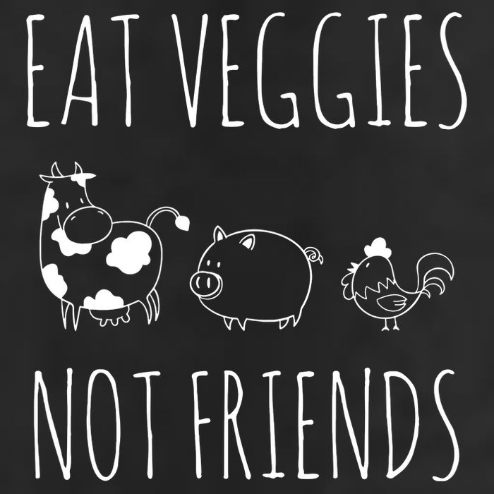 Eat Veggies Not Friends Vegan Vegetarian 7 Panel Mesh Trucker Snapback Hat
