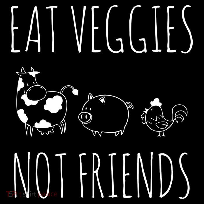 Eat Veggies Not Friends Vegan Vegetarian 16 in Basic Backpack
