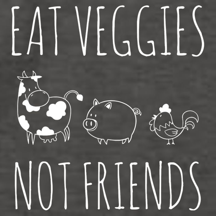 Eat Veggies Not Friends Vegan Vegetarian Vector Backpack