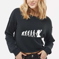 Evolution A Robot Cropped Pullover Crew
