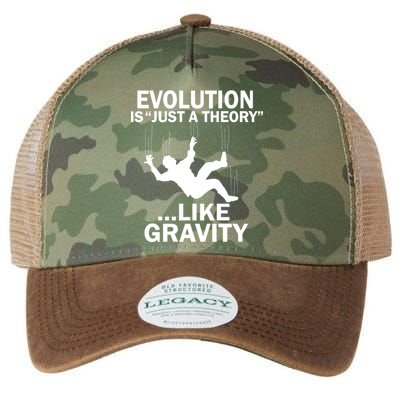 Evolution Is Just A Theory Like Gravity Legacy Tie Dye Trucker Hat