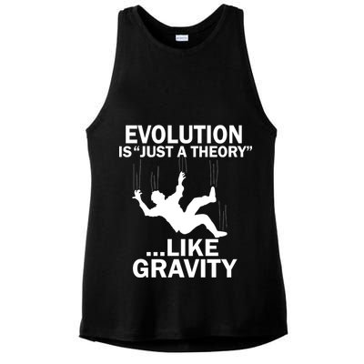 Evolution Is Just A Theory Like Gravity Ladies PosiCharge Tri-Blend Wicking Tank