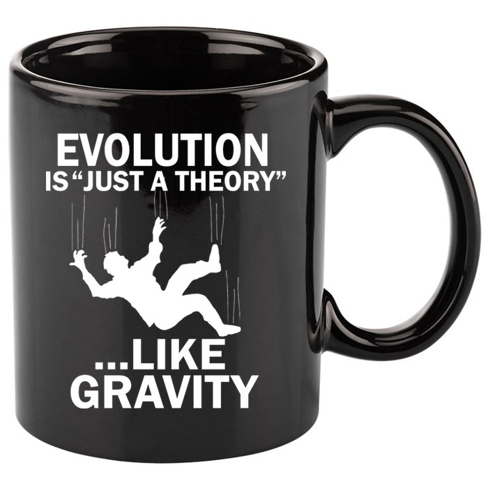 Evolution Is Just A Theory Like Gravity 11oz C Handle Ceramic Mug