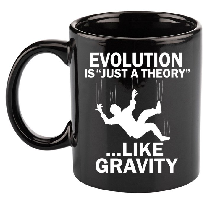 Evolution Is Just A Theory Like Gravity 11oz C Handle Ceramic Mug