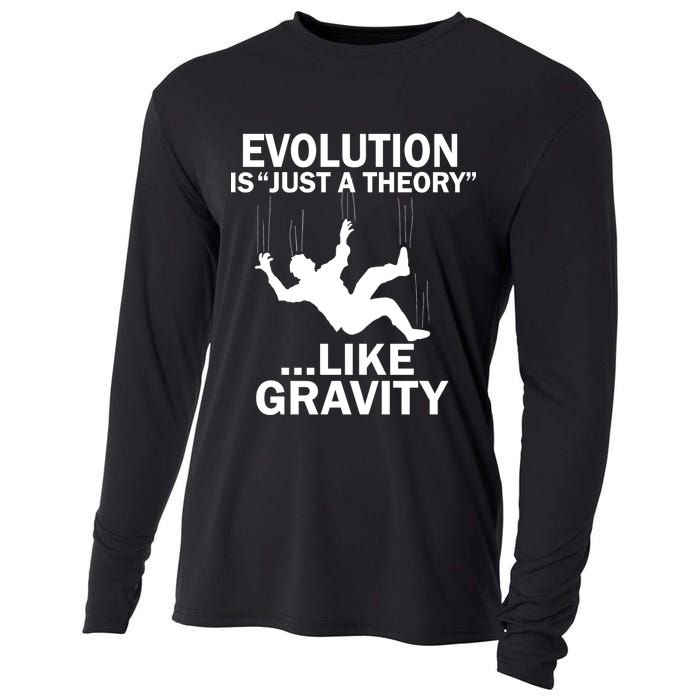 Evolution Is Just A Theory Like Gravity Cooling Performance Long Sleeve Crew