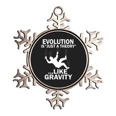 Evolution Is Just A Theory Like Gravity Metallic Star Ornament
