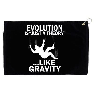Evolution Is Just A Theory Like Gravity Grommeted Golf Towel