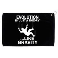Evolution Is Just A Theory Like Gravity Grommeted Golf Towel