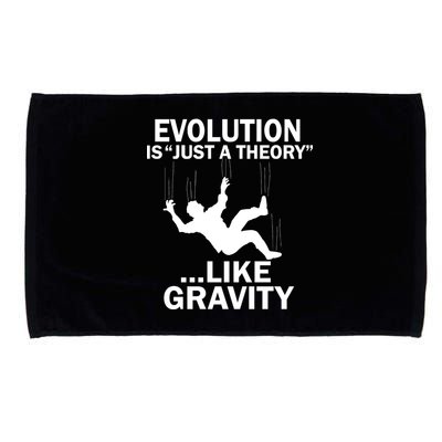 Evolution Is Just A Theory Like Gravity Microfiber Hand Towel