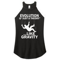 Evolution Is Just A Theory Like Gravity Women's Perfect Tri Rocker Tank