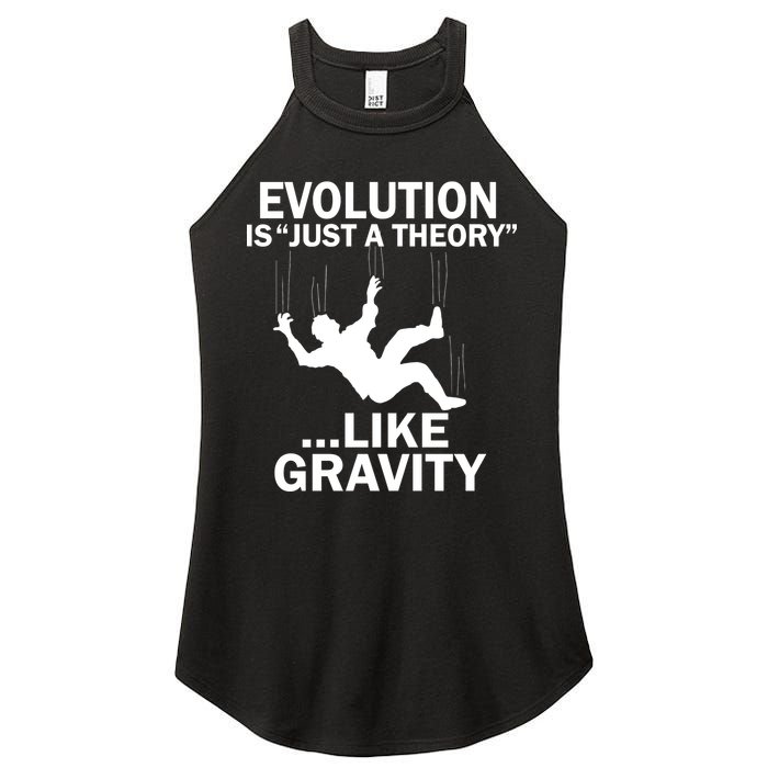 Evolution Is Just A Theory Like Gravity Women's Perfect Tri Rocker Tank