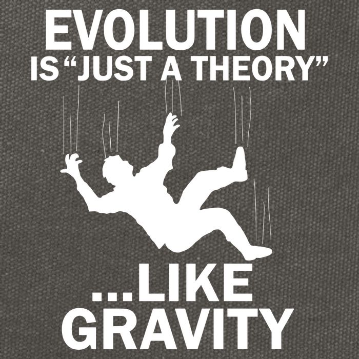 Evolution Is Just A Theory Like Gravity Cotton Canvas Backpack