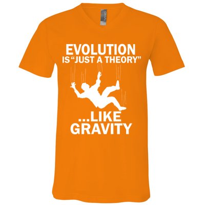 Evolution Is Just A Theory Like Gravity V-Neck T-Shirt
