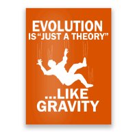 Evolution Is Just A Theory Like Gravity Poster