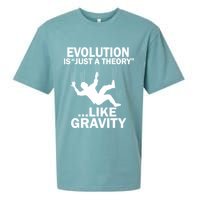 Evolution Is Just A Theory Like Gravity Sueded Cloud Jersey T-Shirt