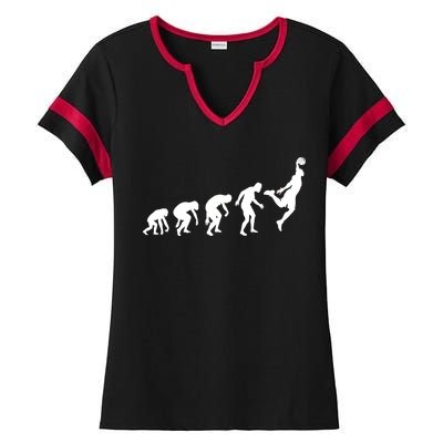 Evolution of a Hooper Basetball Player Design Ladies Halftime Notch Neck Tee