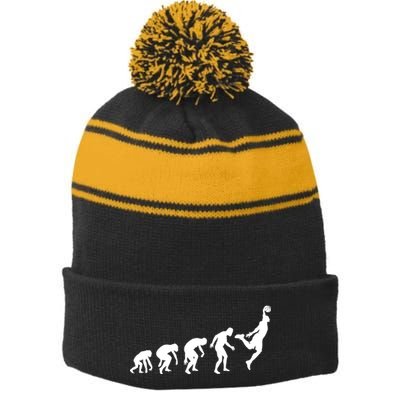 Evolution of a Hooper Basetball Player Design Stripe Pom Pom Beanie
