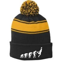 Evolution of a Hooper Basetball Player Design Stripe Pom Pom Beanie