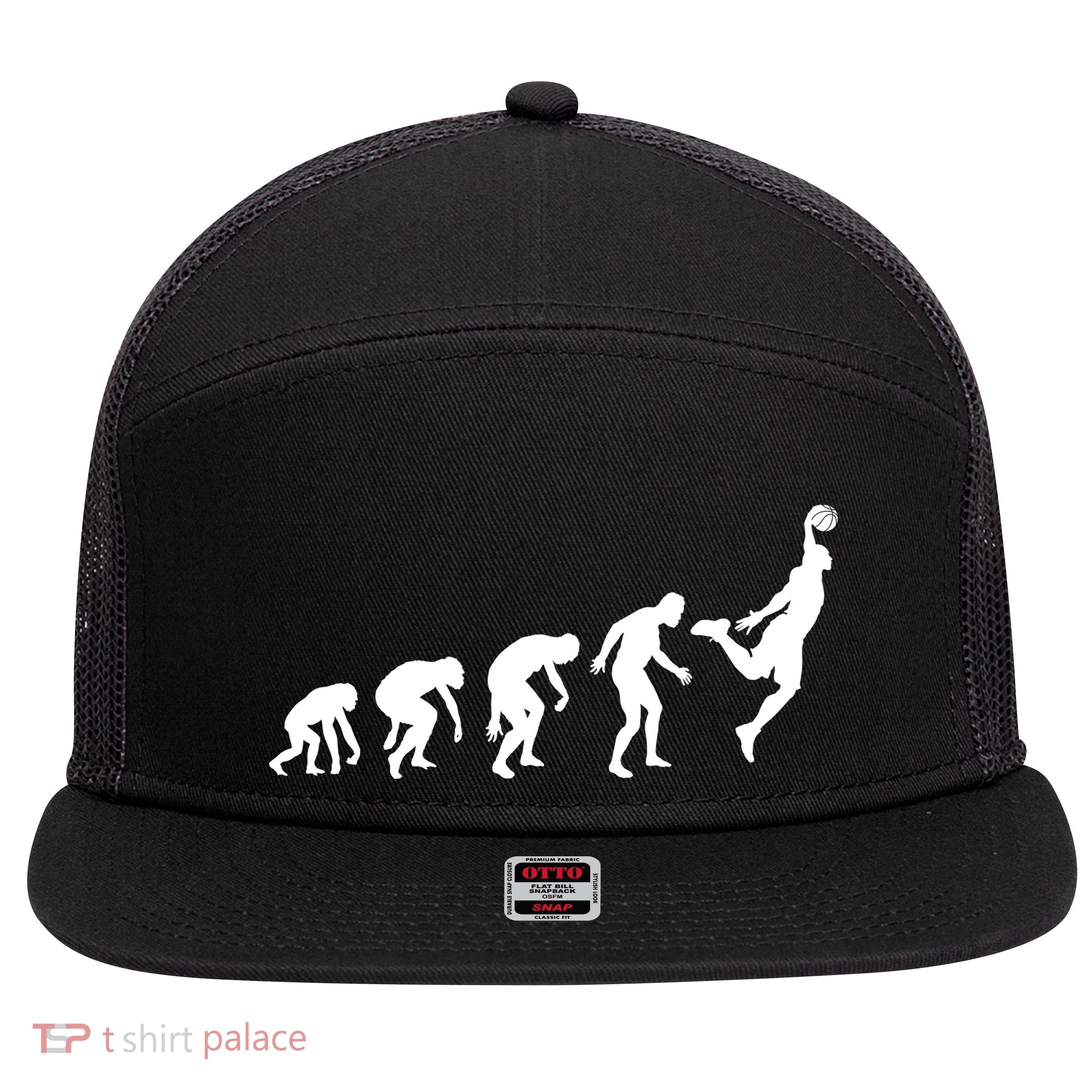 Evolution of a Hooper Basetball Player Design 7 Panel Mesh Trucker Snapback Hat