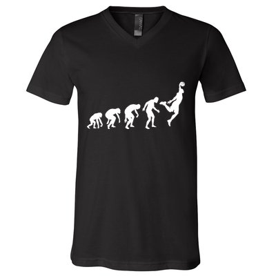 Evolution of a Hooper Basetball Player Design V-Neck T-Shirt