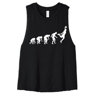 Evolution of a Hooper Basetball Player Design Women's Racerback Cropped Tank