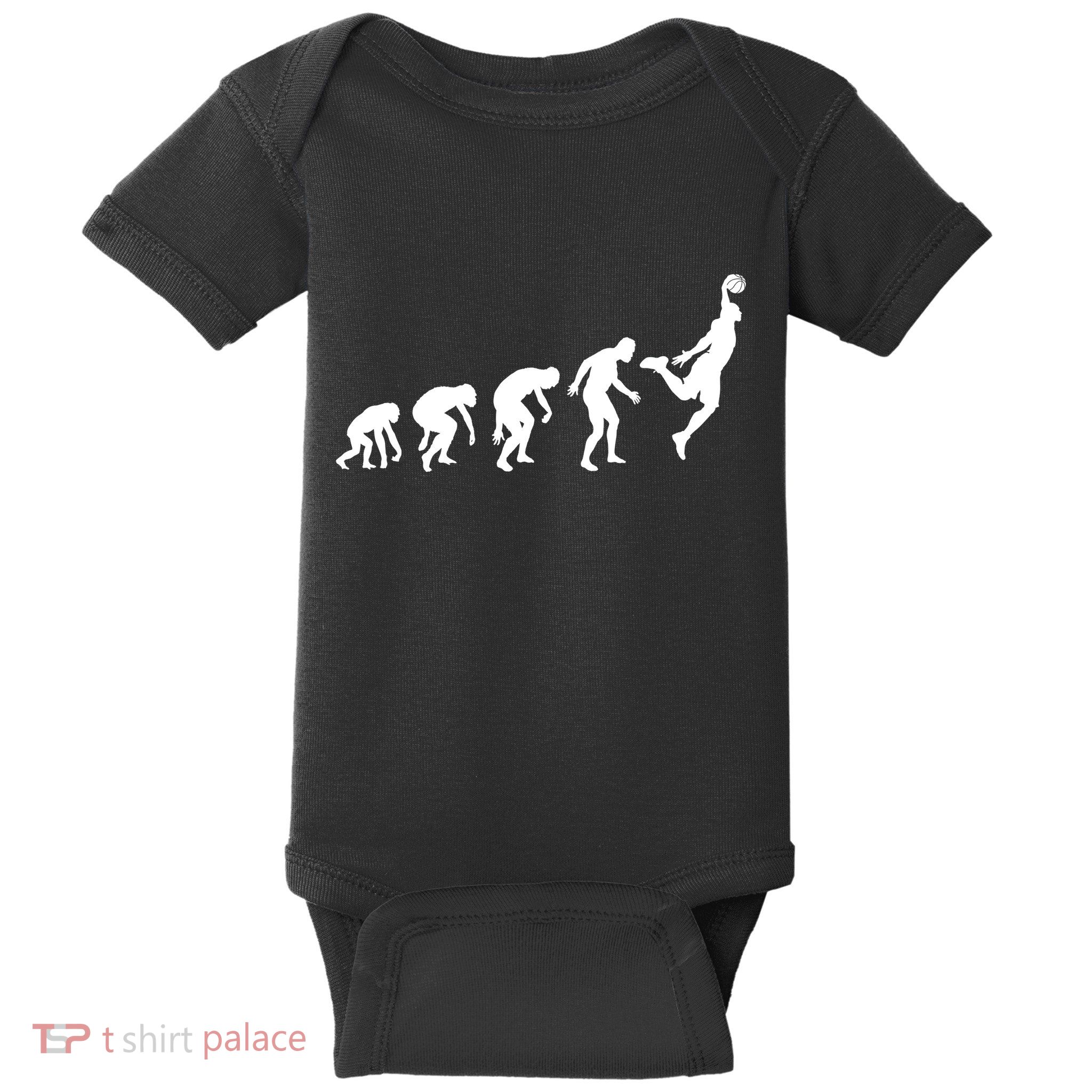 Evolution of a Hooper Basetball Player Design Baby Bodysuit