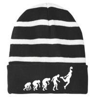 Evolution of a Hooper Basetball Player Design Striped Beanie with Solid Band