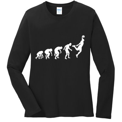 Evolution of a Hooper Basetball Player Design Ladies Long Sleeve Shirt