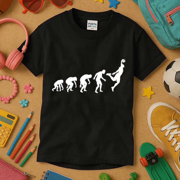 Evolution of a Hooper Basetball Player Design Kids T-Shirt
