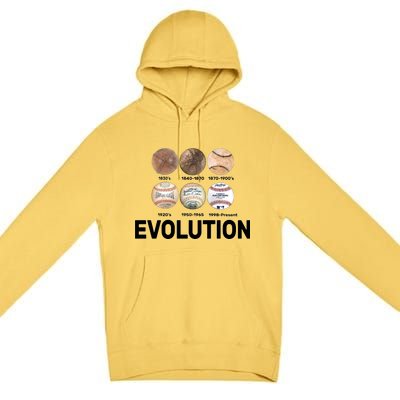 Evolution Of Baseball Premium Pullover Hoodie