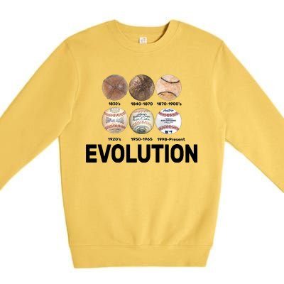 Evolution Of Baseball Premium Crewneck Sweatshirt