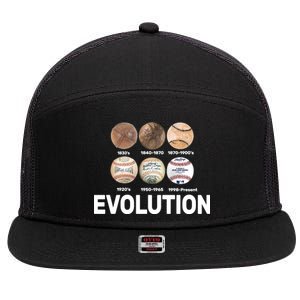 Evolution Of Baseball 7 Panel Mesh Trucker Snapback Hat