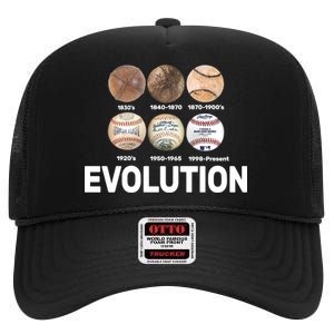 Evolution Of Baseball High Crown Mesh Back Trucker Hat